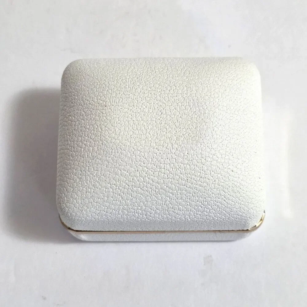 Ring Box branded Stampers Black Hills Gold white pebbled outer, small BOX ONLY